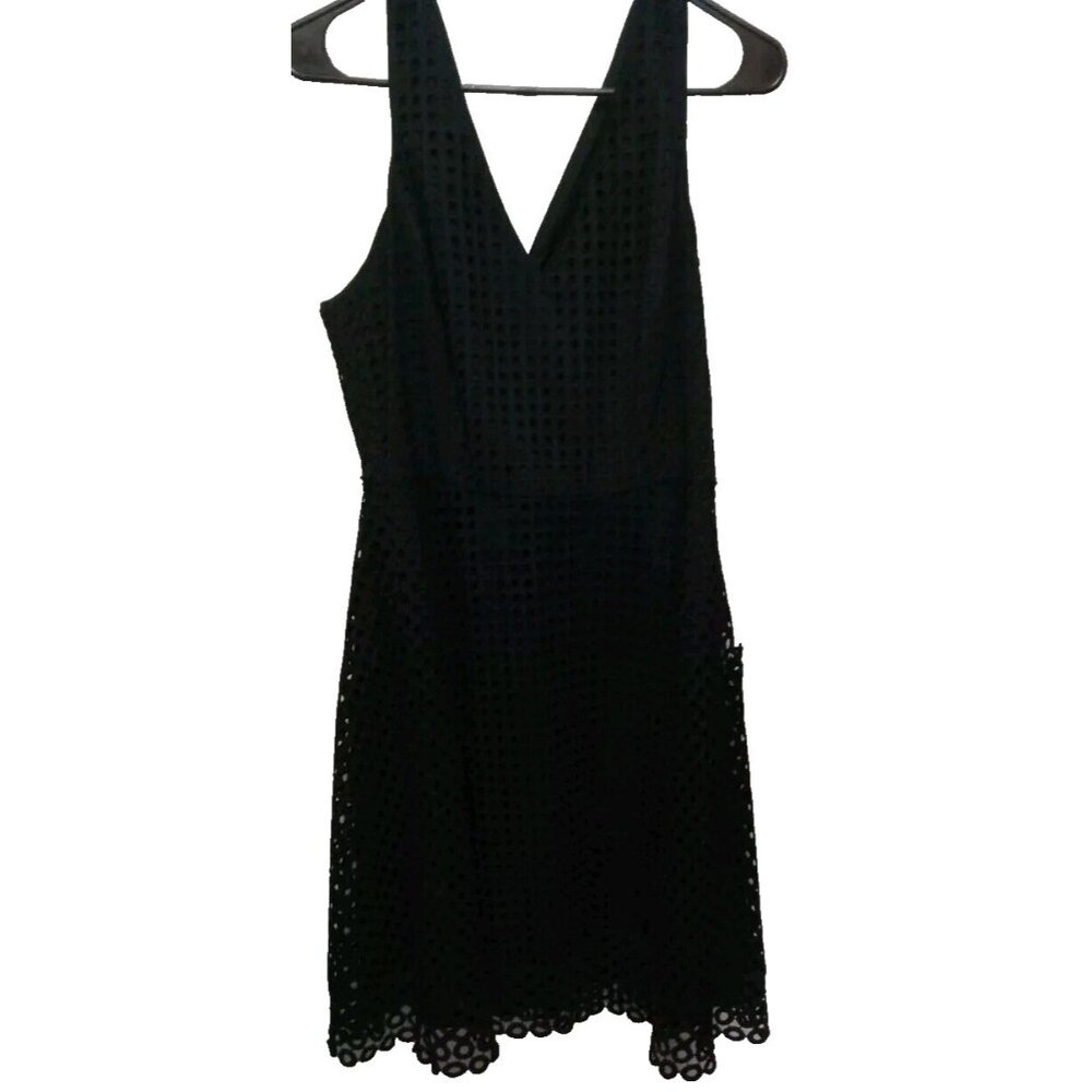 Donna Morgan Black Tank Dress Geometric Cut Outs Wimsigoth Wednesday Witchy